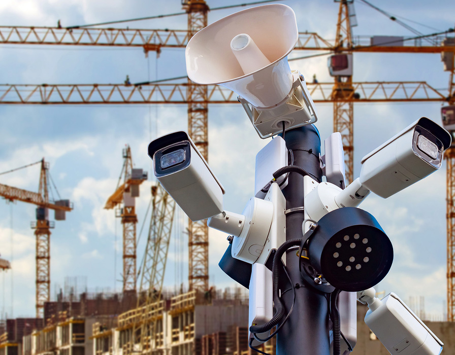 Remote video monitoring used on a construction site to maximize efficiency.